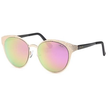 BALCONY BEYOND Star Gazer Round Style Sunglasses; Pink BA1255341